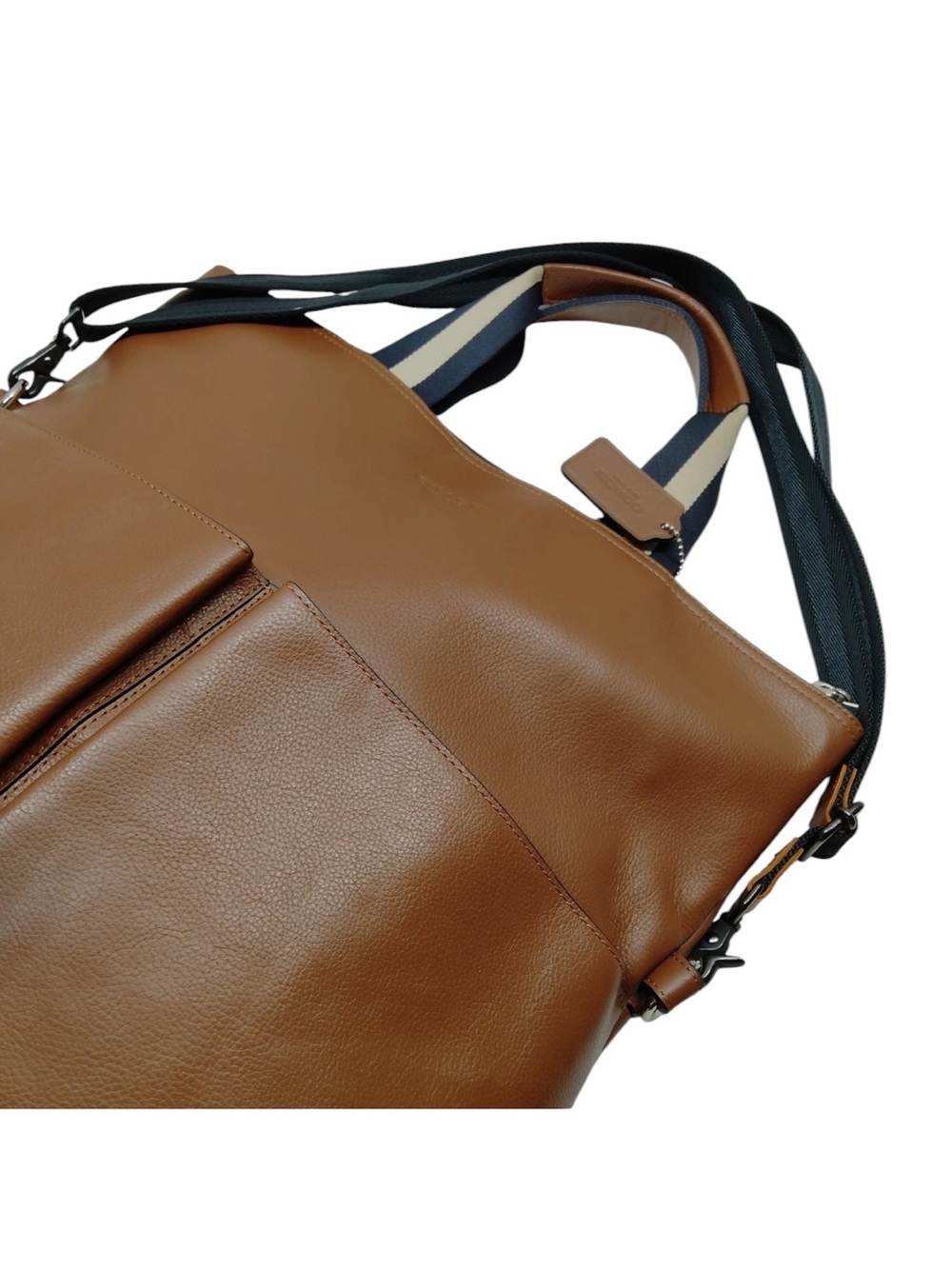Coach Charles Foldover Tote Dark Saddle - Picture 4 of 9